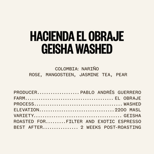 ETHICA SPECTRUM - Hacienda El Obraje Geisha Washed