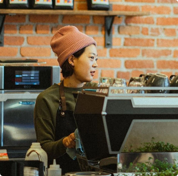 barista preparing to make a shot of espresso