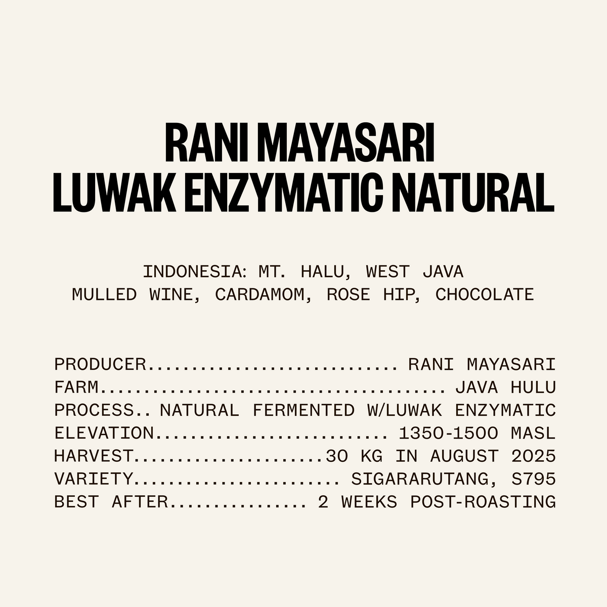 ETHICA SPECTRUM - Rani Mayasari Luwak Enzymatic Natural