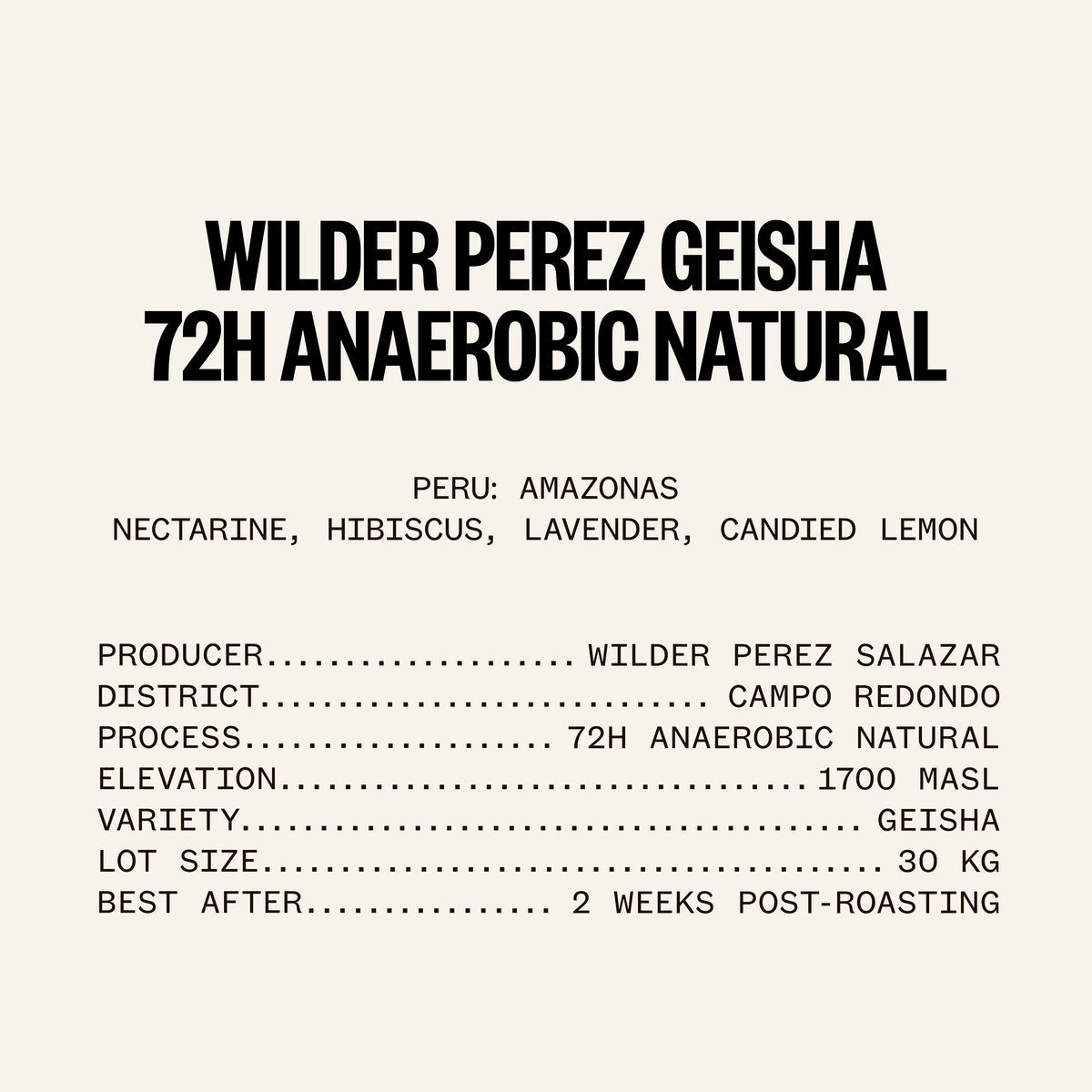 ETHICA SPECTRUM - Wilder Perez Geisha 72H Anaerobic Natural